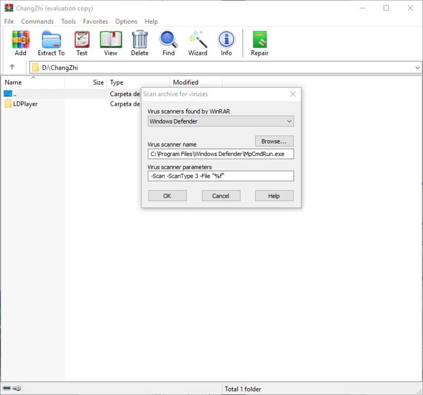 WinRAR — ekran görüntüsü 1